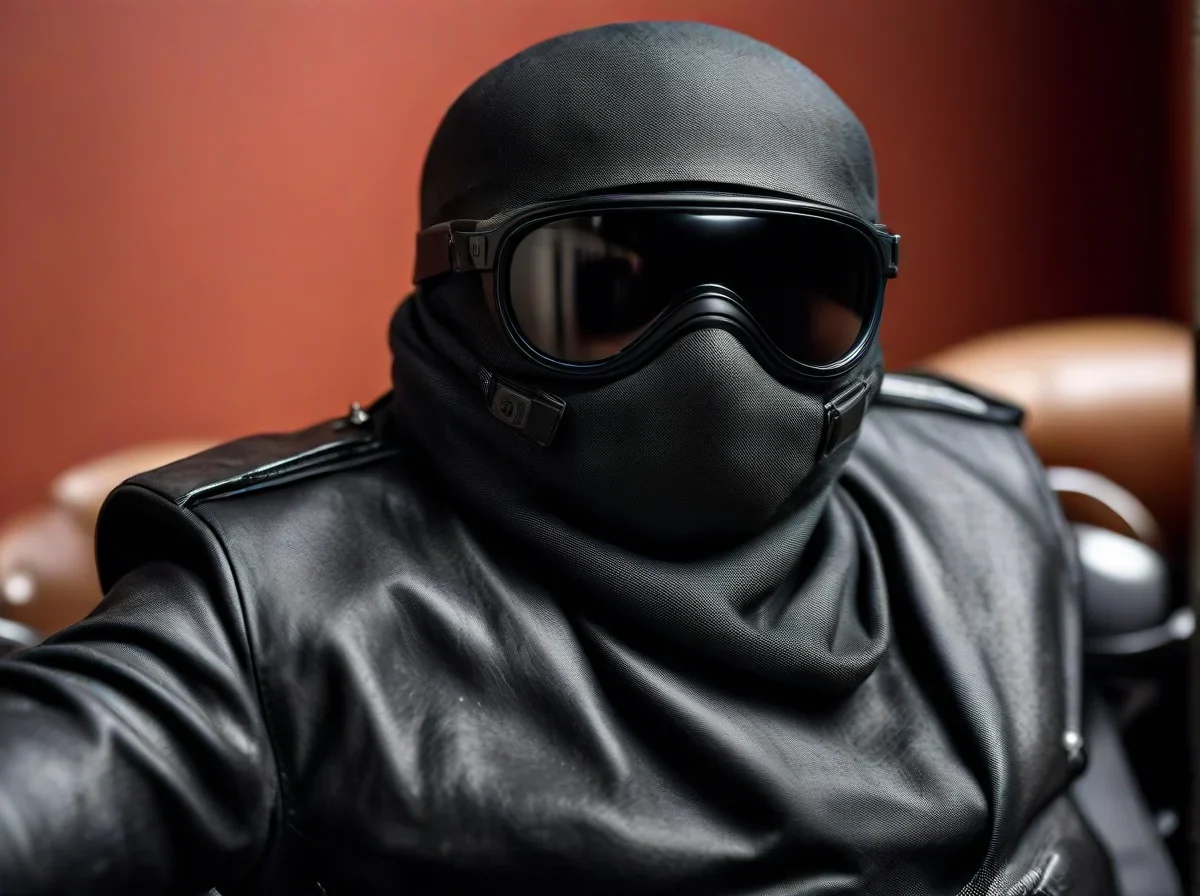 Tour de cou en tissu pour moto avec lunettes de protection pour la conduite